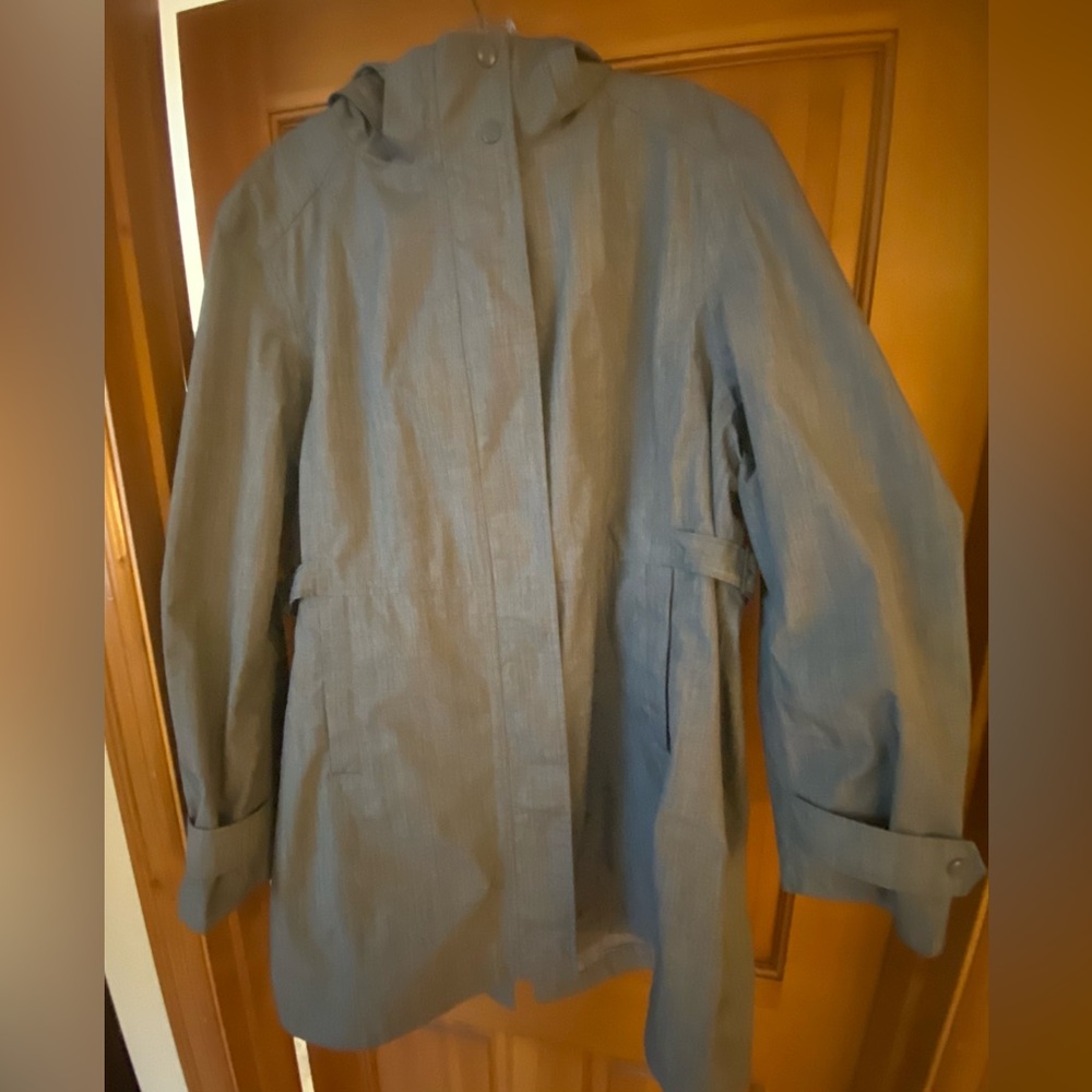 Kirkland Signature Grey Hooded Trench Coat